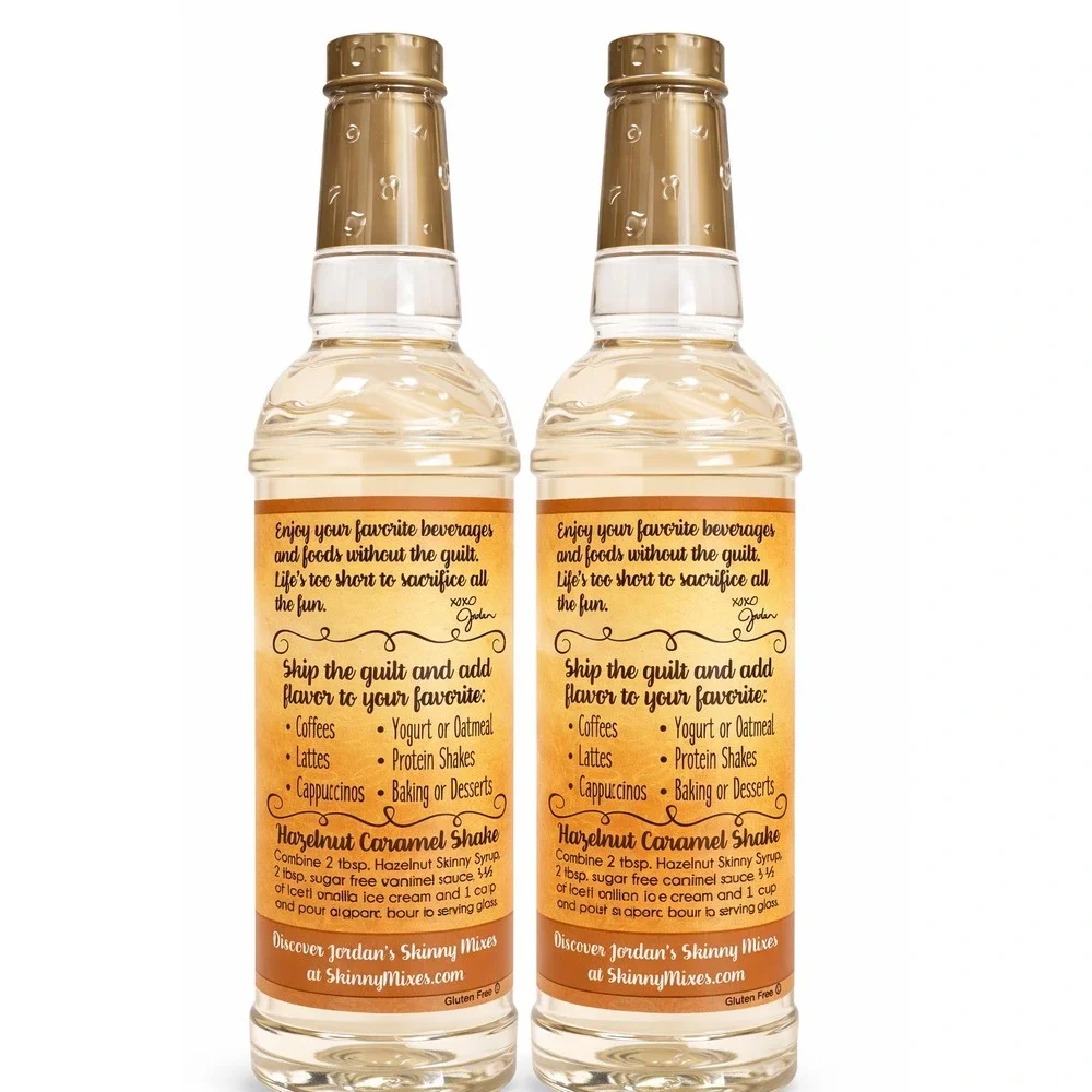 Jordan's Skinny Syrups Hazelnut 25.4 oz Sugar Free Zero Calorie – Lot of 5 NEW - Picture 3 of 5